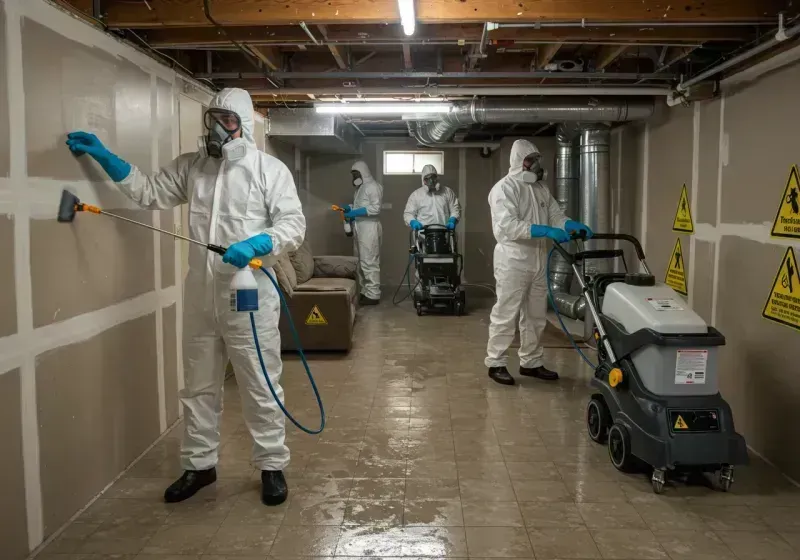 Basement Moisture Removal and Structural Drying process in Tremont, NY